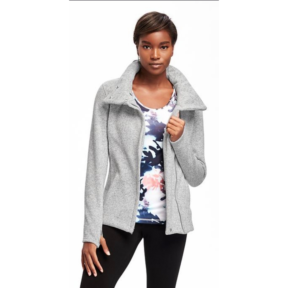 Old Navy Go-Warm Fleece Asymmetrical Zip Jacket